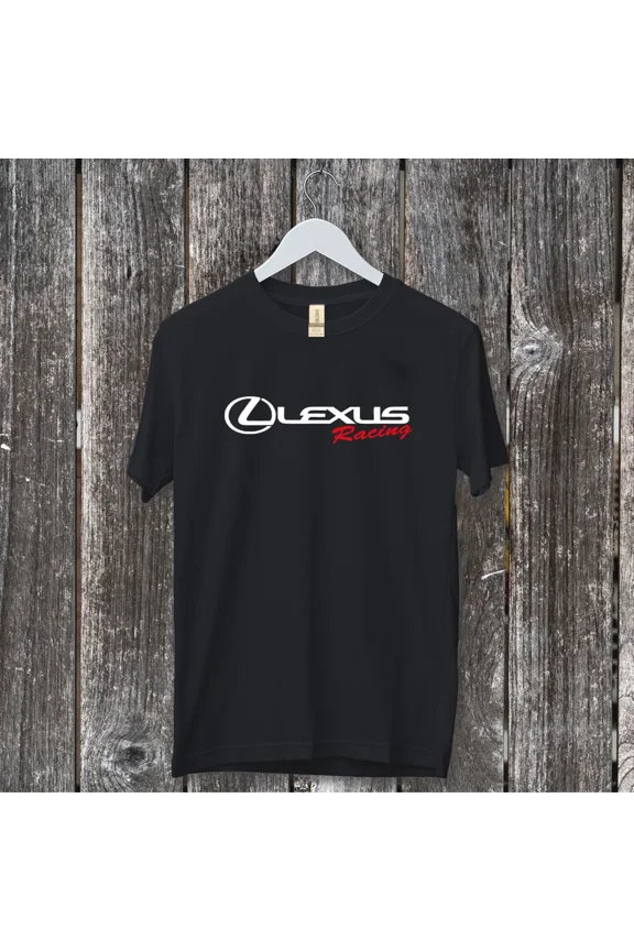 Reprint Rare Lexus Automotive Sports Racing Car Men's Classic Jersey T-Shirt, Black - XL