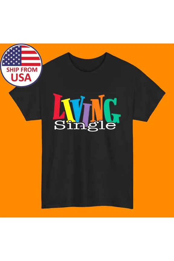 Reprint Rare Living Single Retro Comedy Tv Series Men's Black Size S-5XL