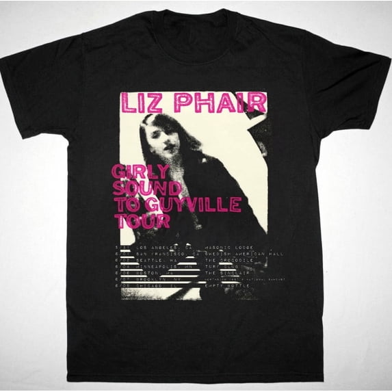 Reprint Rare Liz Phair Headlines Show Concert Black All Size T-Shirt