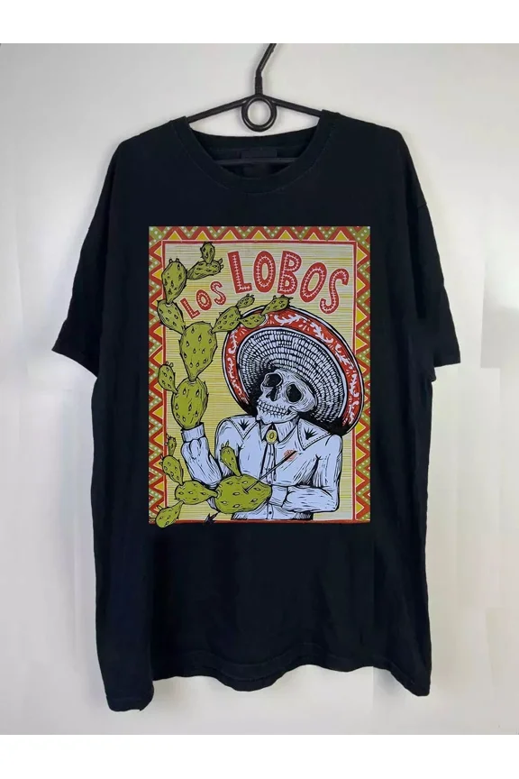 Reprint Rare Los Lobos 2017 Poster Adult Unisex Gift T-Shirt Full Size S-5XL BL1421