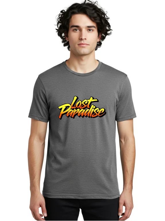 Reprint Rare Lost-Paradise-6 Mens Graphic Tee, 100% Cotton, Casual Summer Wear