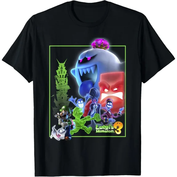 Reprint Rare Luigi's Mansion 3 Collage Poster T-Shirt