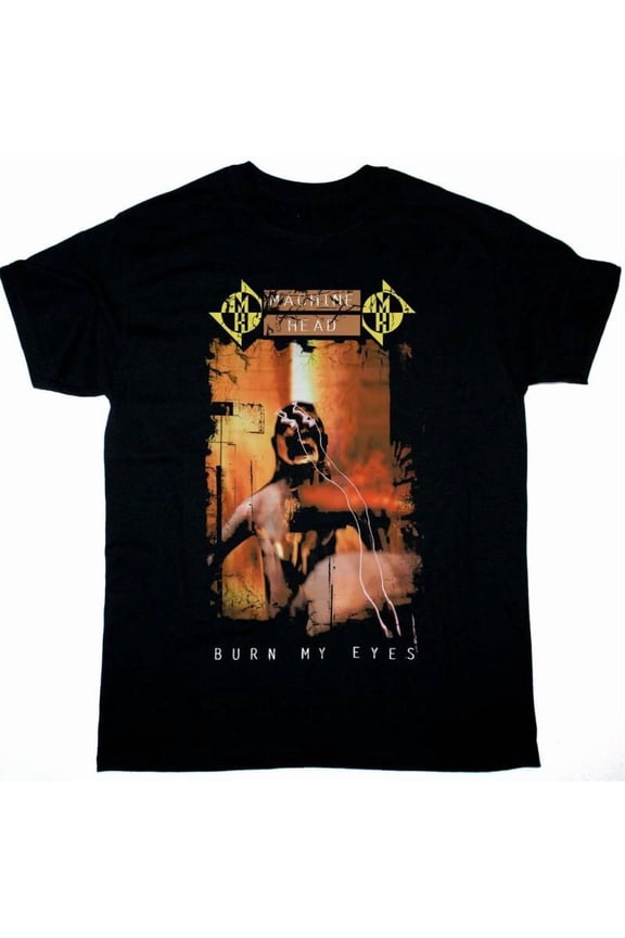 Reprint Rare MACHINE HEAD BURN MY EYES NEW BLACK T-SHIRT ALl Size S-5XL NI199