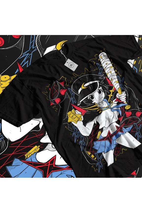 Reprint Rare Mako Mankanshoku T-shirt Kill la Kill Ryuko Matoi Harajuku Japan Shirt All Size