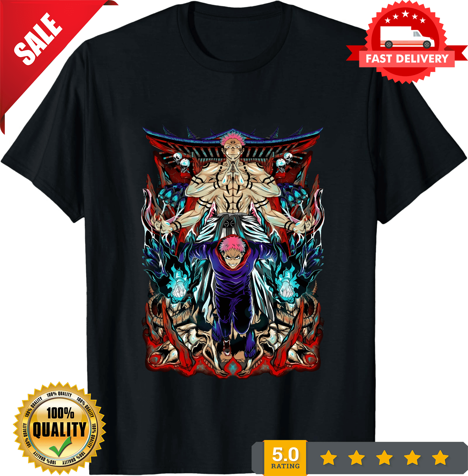 Malevolent Reprint Rare Malevolent Shrine tshirt,anime shirt Ryomen Sukuna x Yuji ...