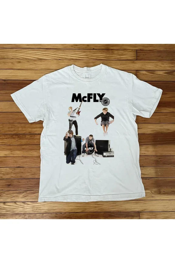 Reprint Rare Mcfly Band White Cotton All size S-5XL Unisex Shirt NEW! BS293
