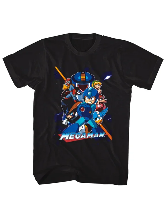 Reprint Rare MegaMan Character Collage T Shirt