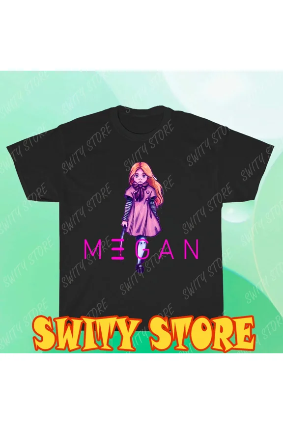 Reprint Rare Megan Horror Thriller Movie Men's Black T-Shirt Funny Size S to 5XL