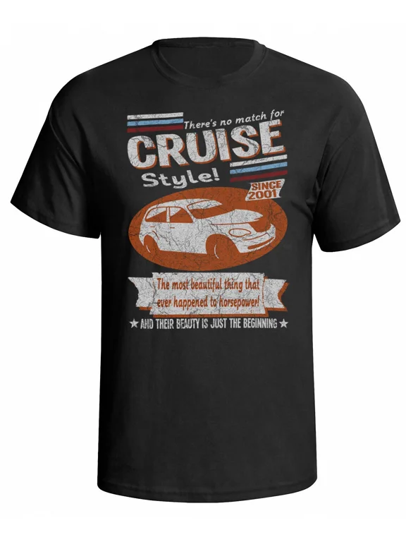 Reprint Rare Mens Chrysler PT Cruiser 2001 Quality T-Shirt Retro Style Car Eco Gift