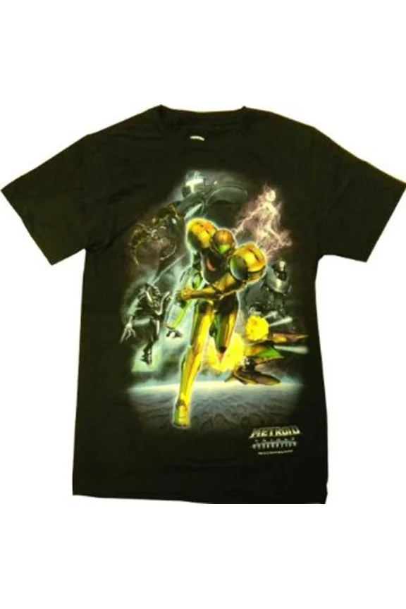 Reprint Rare Metroid Samus Men's T-shirt Anime Licensed NEW