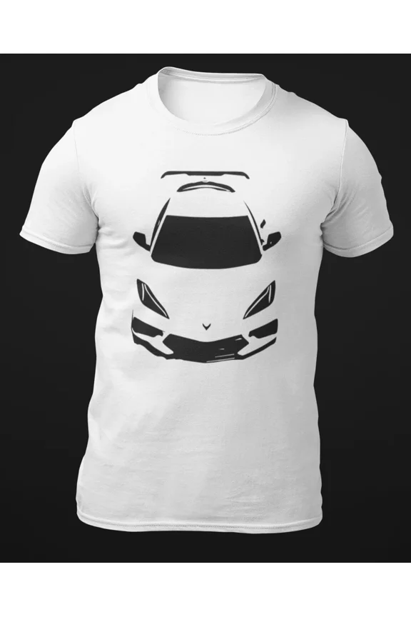 Reprint Rare Mid Engine vette C8 2020 2021 Top View American Sports Car T-Shirt