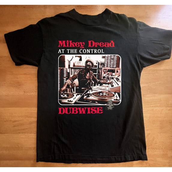 Reprint Rare Mikey Dread Dubwise At The Control Black Short Sleeve Unisex T-Shirt S-5XL