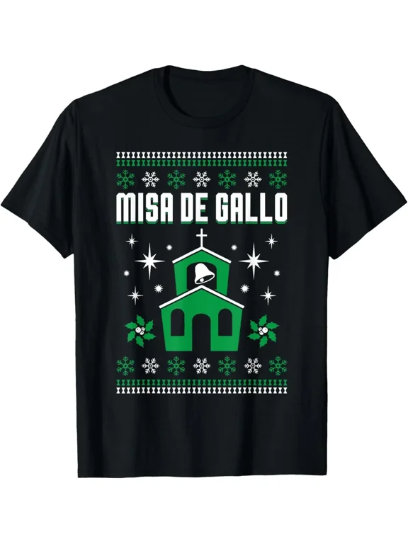 Reprint Rare Misa de Gallo Simbang Gabi Night Mass Filipino Xmas Humor T-Shirt