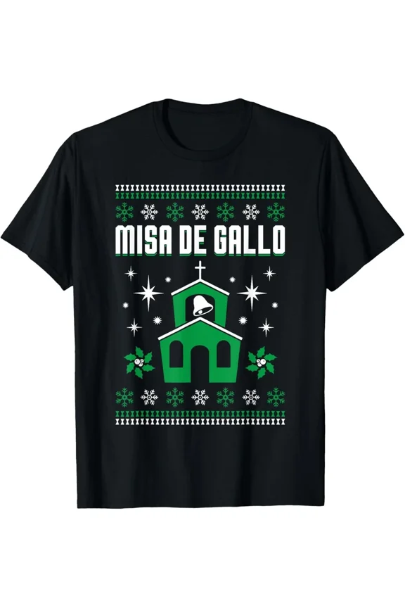 Reprint Rare Misa de Gallo Simbang Gabi Night Mass Filipino Xmas Humor T-Shirt