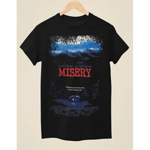 Reprint Rare Misery - Movie Poster Inspired Unisex Black T-Shirt
