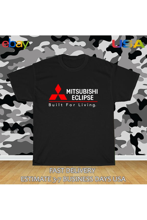 Reprint Rare Mitsubishi Eclipse Logo Men's T-Shirt American Size T-Shirt