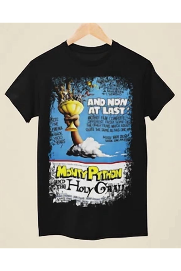 Reprint Rare Monty Python & the Holy Grail - Movie Poster Inspired Unisex Black T-Shirt