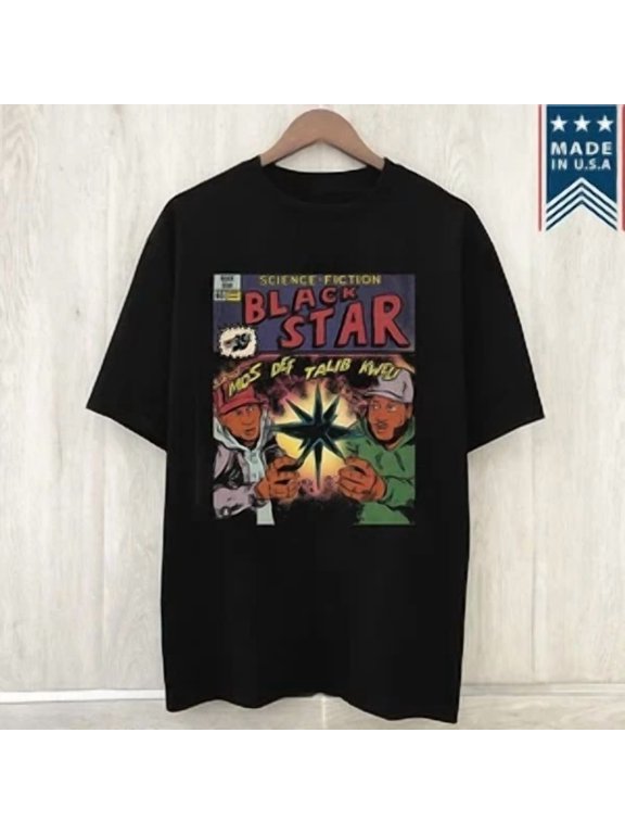 Reprint Rare Mos Def and Talib Kweli Black Star Science Fiction T Shirt Full Size