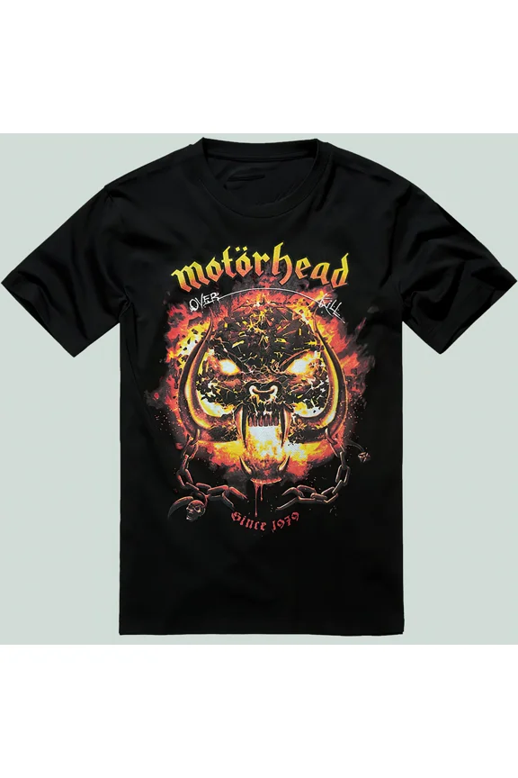 Reprint Rare Motorhead Overkill Logo 1979 Black Unisex T-shirt Size S-5XL