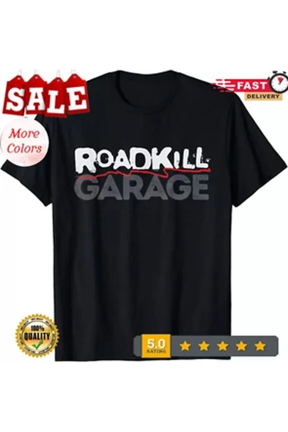Reprint Rare Motortrend Roadkill Logo Adult T-Shirt