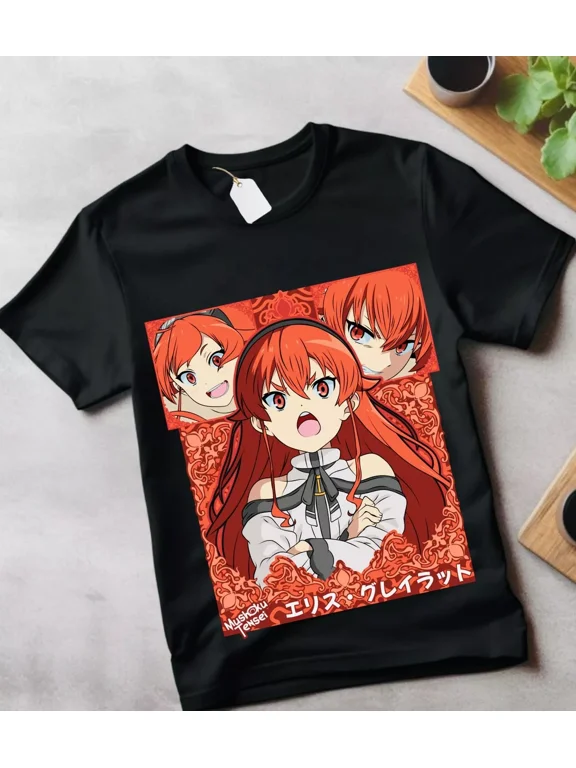 Reprint Rare Mushoku Tensei Roxy Migurida T-Shirt Jobless Reincarnation Anime Shirt All Size
