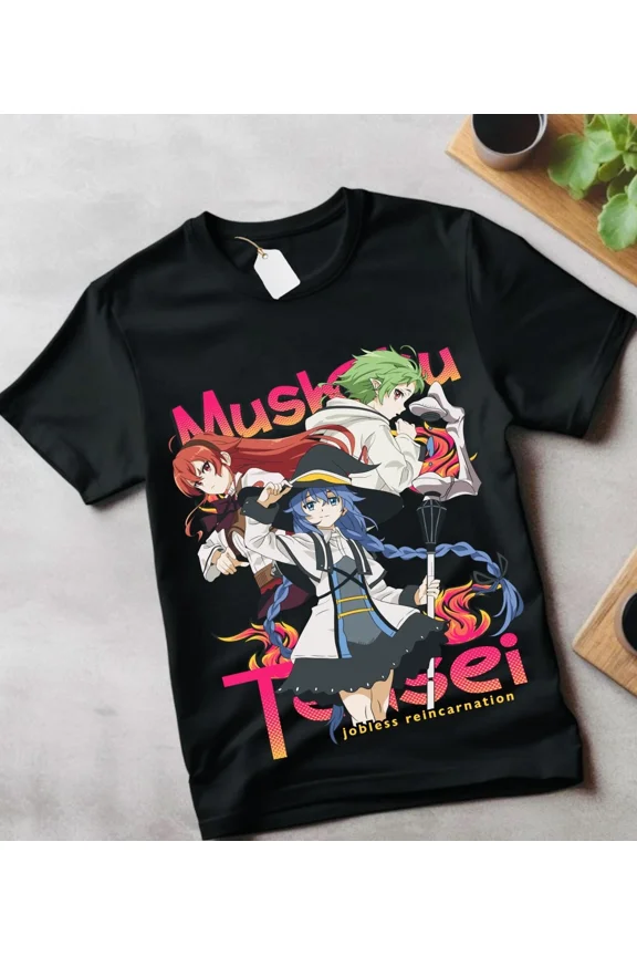 Reprint Rare Mushoku Tensei Roxy Migurida T-Shirt Jobless Reincarnation Anime Shirt gift