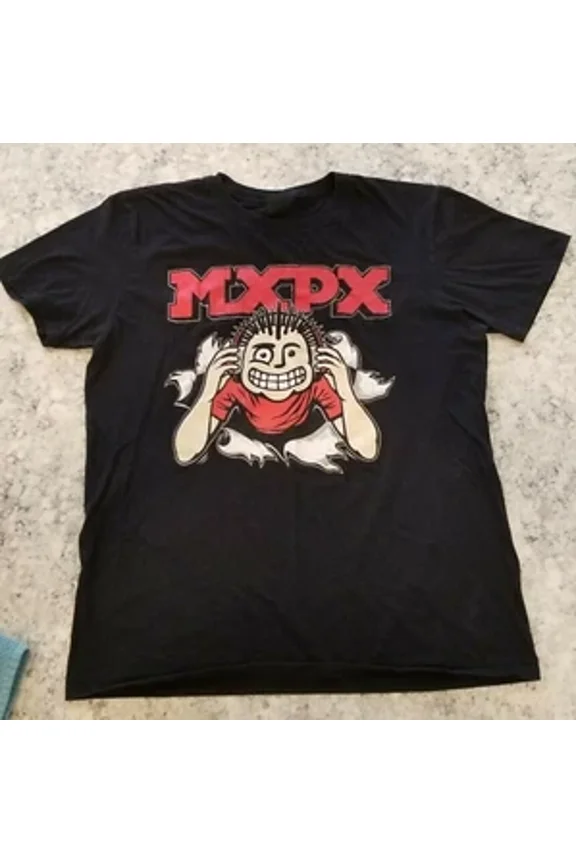 Reprint Rare MxPx Band Gift For Family Black T-Shirt Cotton All Size