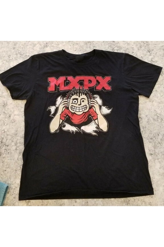 Reprint Rare MxPx Band Gift For Family Black T-Shirt Cotton All Size