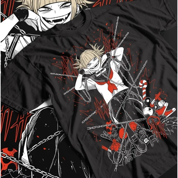 Reprint Rare My Hero Academia T-Shirt, Himiko Toga, Izuku Midoriya, Unisex Tee, Kawaii Gift