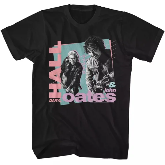 Reprint Rare NEW Daryl Hall & John Oates Rockin Out 80's Style Men's T Shirt