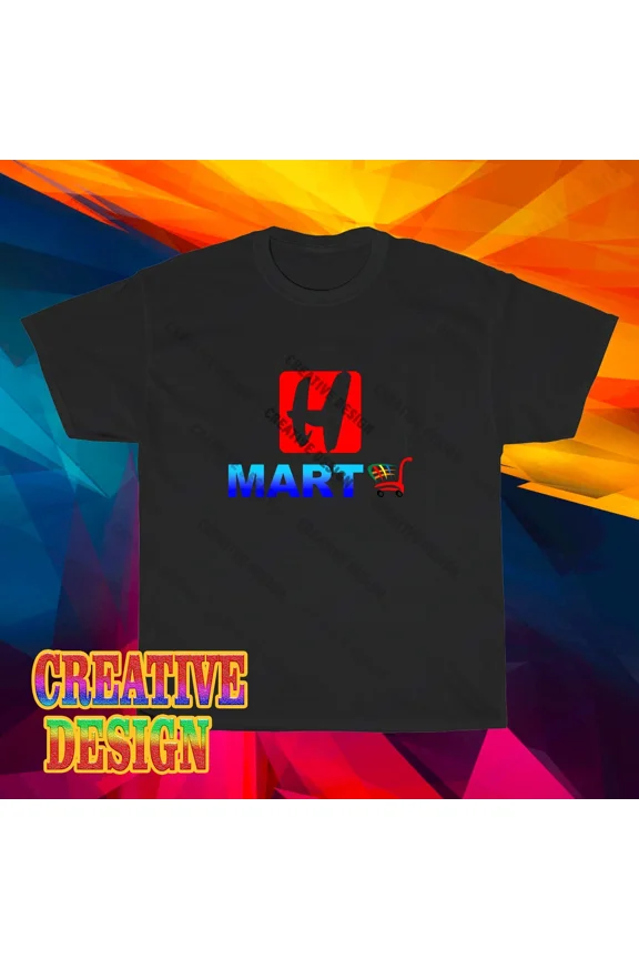 Reprint Rare NEW! H Mart Supermarket Logo Long Sleeve T-Shirt Funny Size S to 5XL