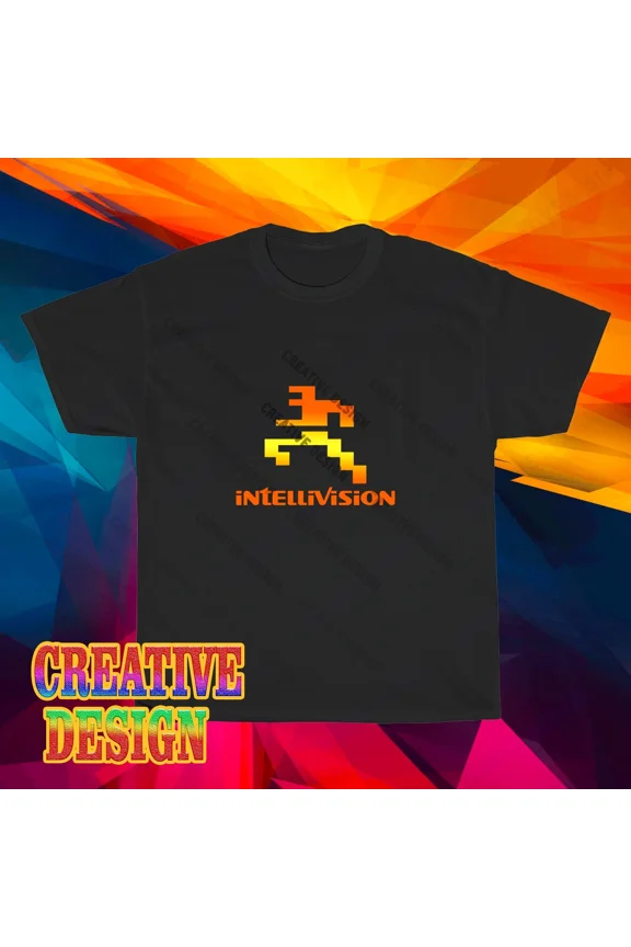 Reprint Rare NEW! Intellivision Running Logo Long Sleeve T-Shirt Funny Size S to 5XL