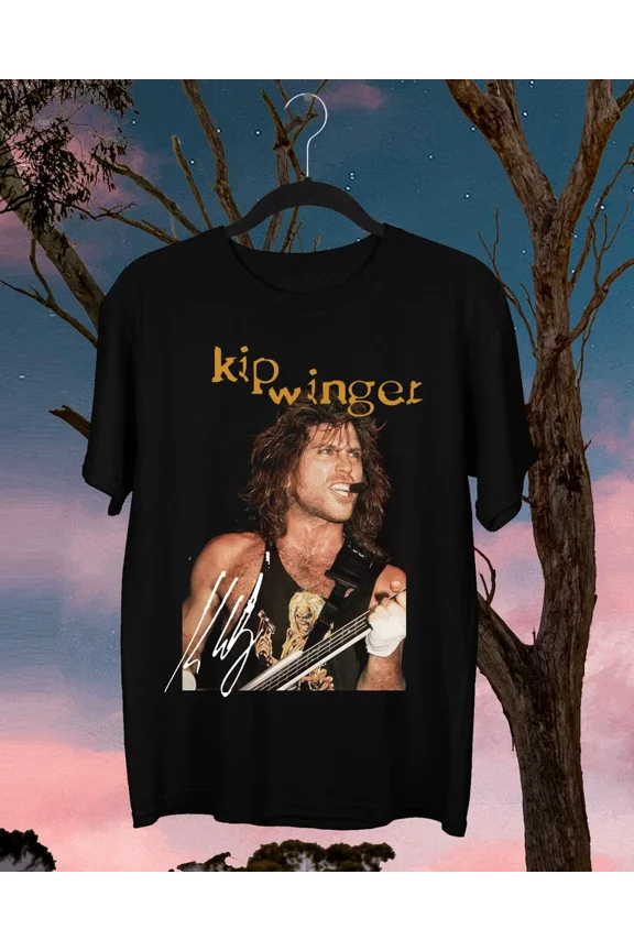 Reprint Rare NEW Kip Winger Signed Winger Black All Size S-5Xl Shirt