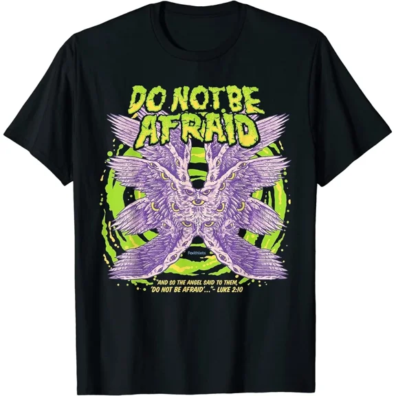 Reprint Rare NEW LIMITED Do Not Be Afraid Realistic Angel T-Shirt