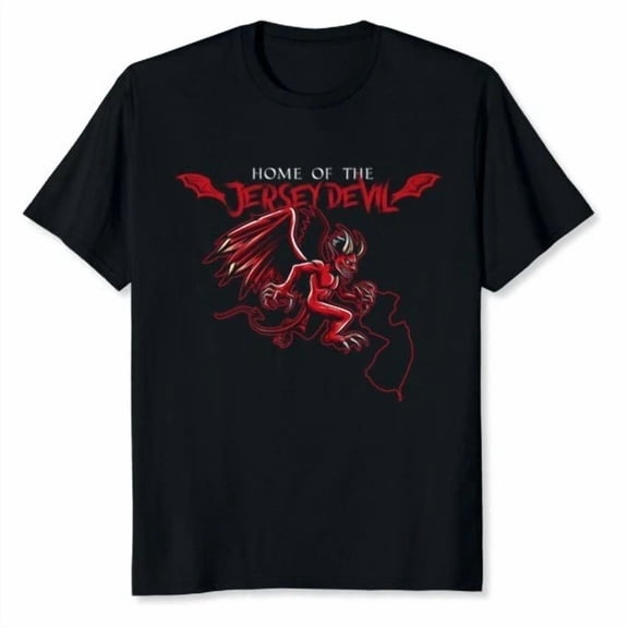 Reprint Rare NEW LIMITED Home Of The Jersey Devil Cryptid New Jersey USA T-Shirt