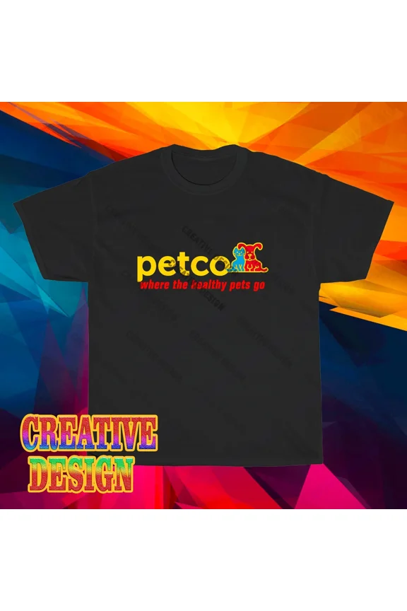 Reprint Rare NEW! PetCo Where The Pet Go Logo Long Sleeve T-Shirt Funny Size S to 5XL