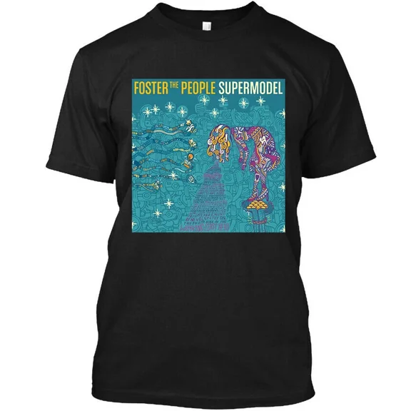 Reprint Rare NEW! Popular Foster The People Supermodel American Music Graphic T-SHIRT S-4XL