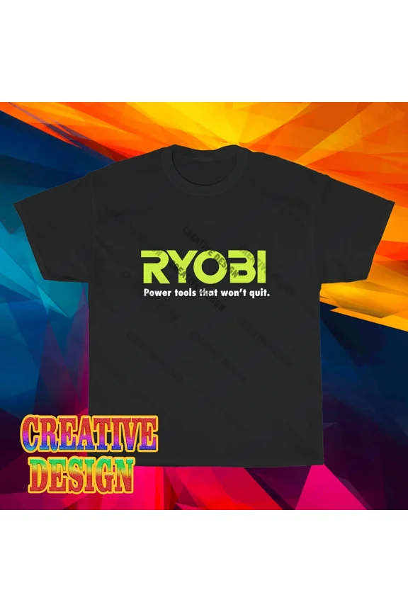 Reprint Rare NEW! Ryobi Tools Logo Long Sleeve T-Shirt Funny Size S to 5XL