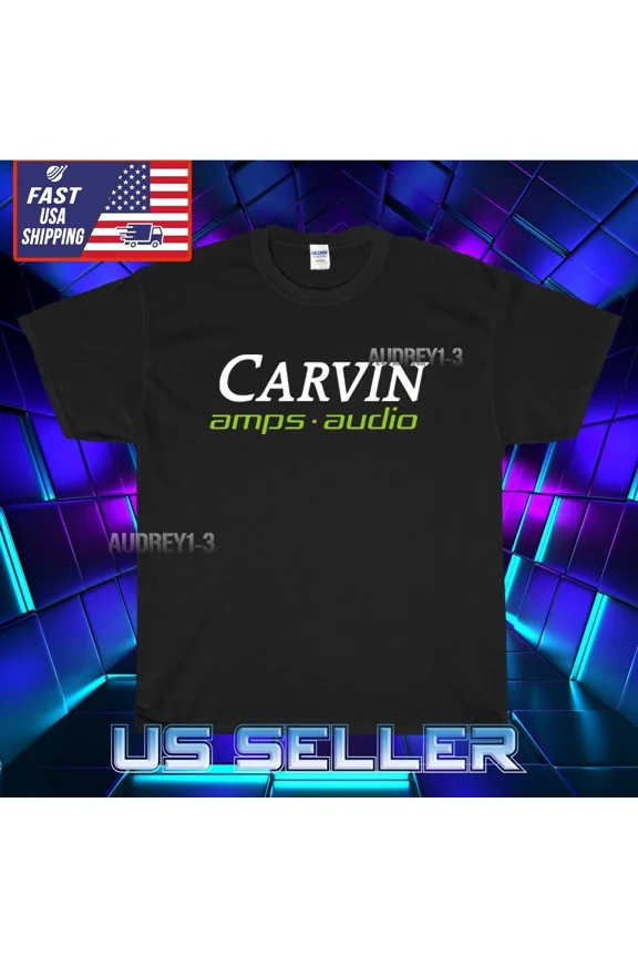 Reprint Rare NEW SHIRT CARVIN AMPS AND AUDIO MEN'S LOGO T-SHIRT FUNNY AMERICAN USA SIZE S-5XL