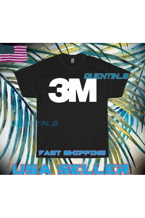 Reprint Rare NEW SHIRT PREMIUM 3M WHITE LOGO T-SHIRT FUNNY UNISEX SIZE S TO 5XL