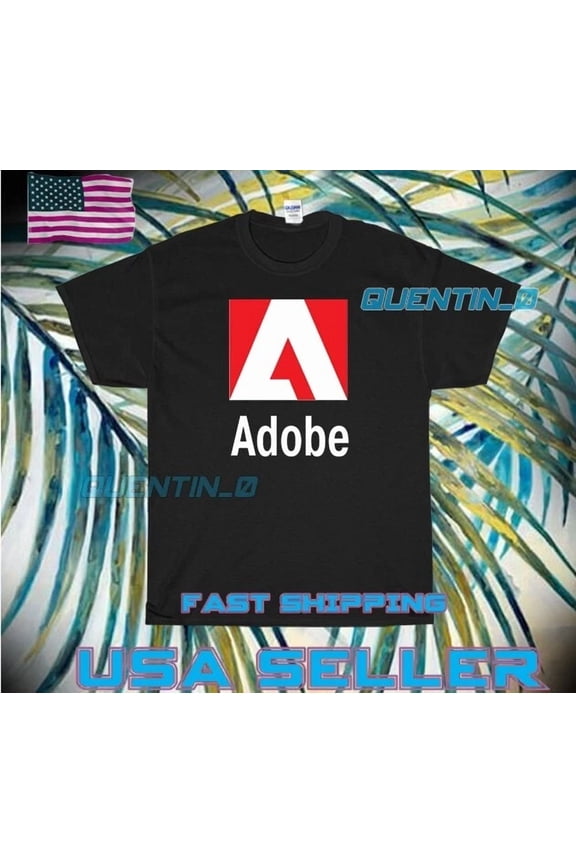 Reprint Rare NEW SHIRT PREMIUM ADOBE PHOTOSHOP SOFTWARE LOGO T-SHIRT FUNNY UNISEX SIZE S-5XL