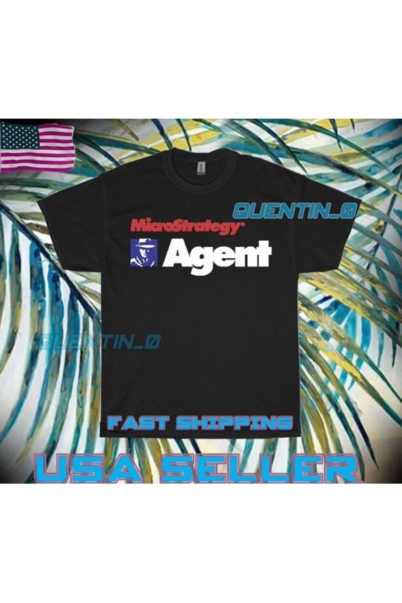 Reprint Rare NEW SHIRT PREMIUM MICROSTRATEGY AGENT LOGO T-SHIRT FUNNY UNISEX SIZE S TO 5XL