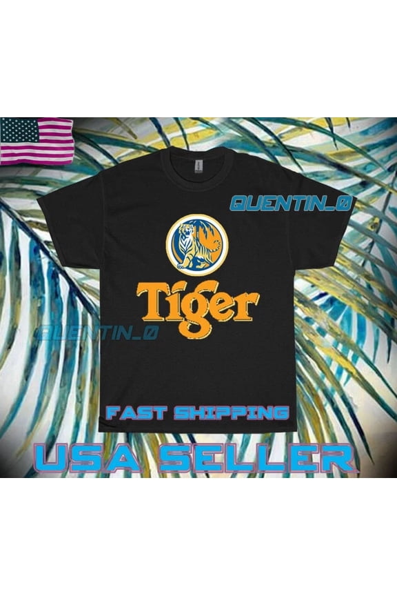 Reprint Rare NEW SHIRT PREMIUM TIGER BEER LOGO T-SHIRT FUNNY UNISEX SIZE S TO 5XL