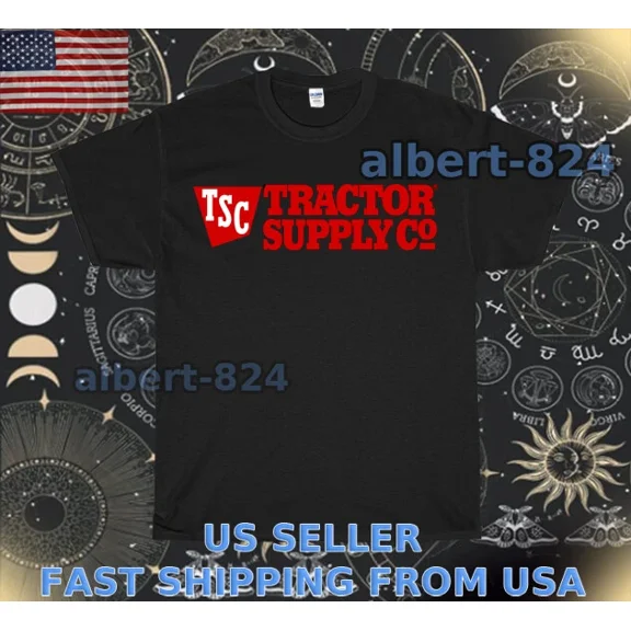 Reprint Rare NEW SHIRT TSC TRACTOR SUPPLY LOGO T-SHIRT FUNNY AMERICAN SIZE S TO 5XL