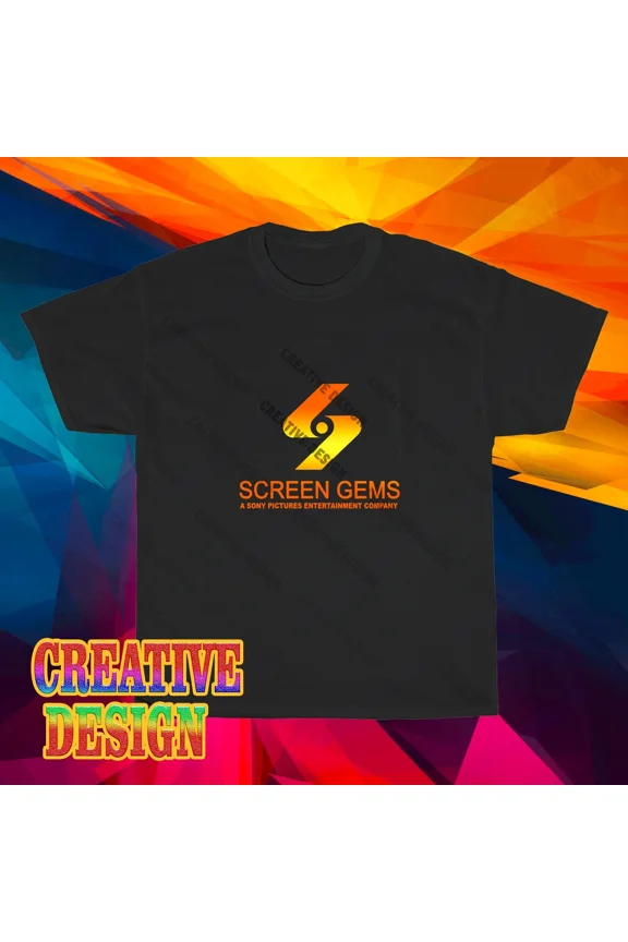 Reprint Rare NEW! Screen Gems Movie Production Logo Long Sleeve T-Shirt Funny Size S to 5XL