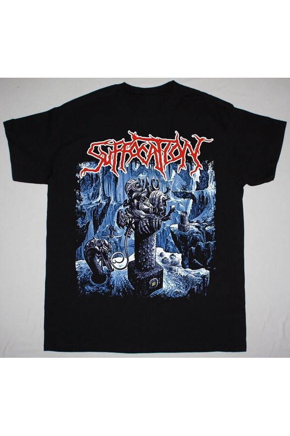 Reprint Rare NEW Suffocation Band Collection Short Sleeve Black All Size Shirt AR918