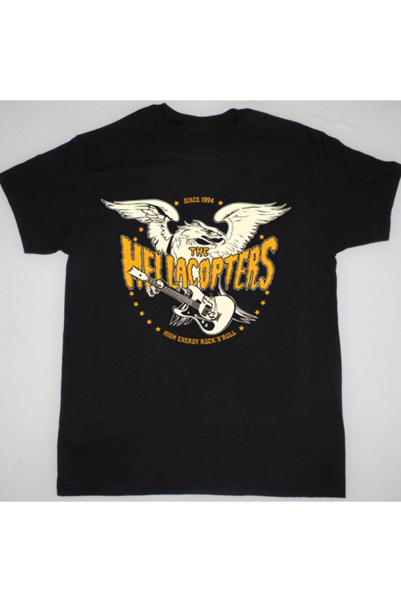 Reprint Rare NEW The Hellacopters Band Logo Black All Size Gift For Fan Shirt AM113