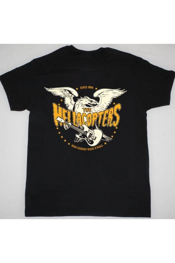 Reprint Rare NEW The Hellacopters Band Logo Black All Size Gift For Fan Shirt AM113