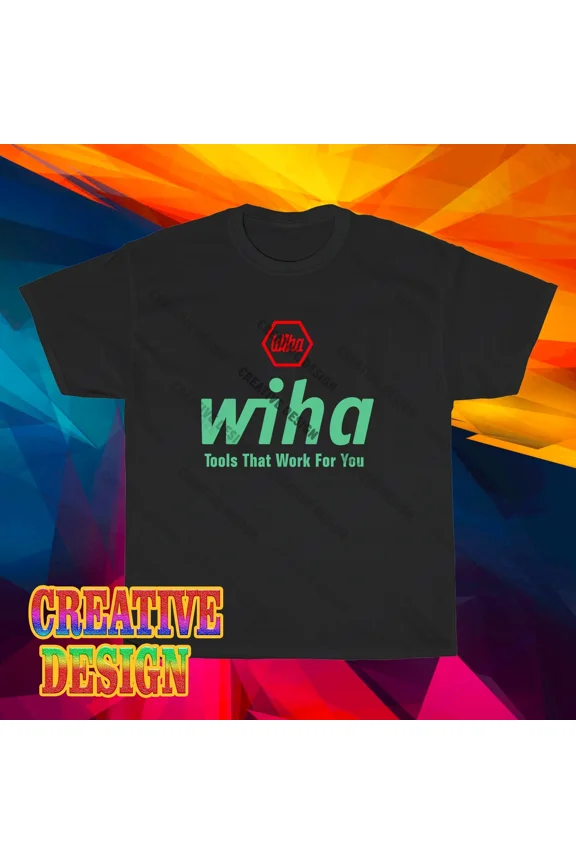 Reprint Rare NEW! Wiha Tools Logo Long Sleeve T-Shirt Funny Size S to 5XL