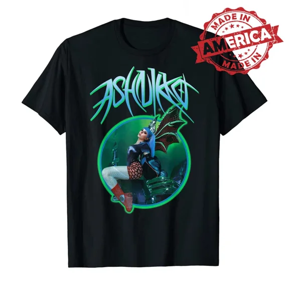 Reprint Rare NEW hot Ashnikko T-shirt Black short sleeve All Sizes S-5XL